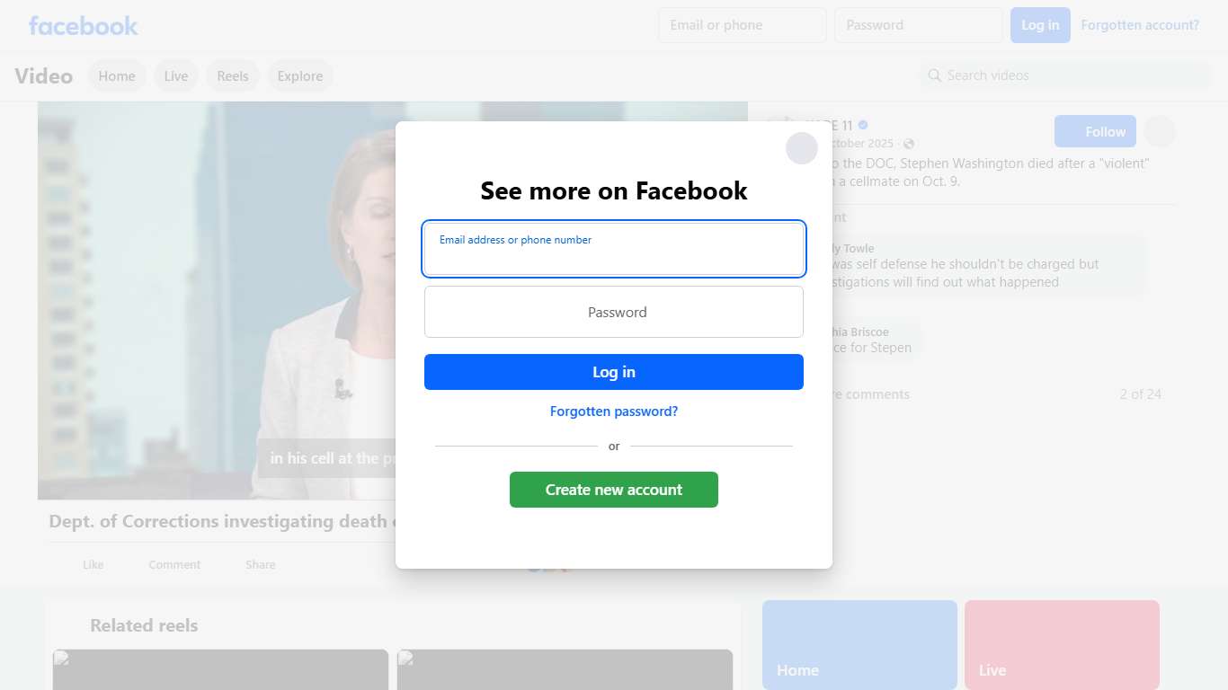 According to the DOC, Stephen Washington died after a "violent" dispute with a cellmate on Oct. 9. | KARE 11 | Facebook